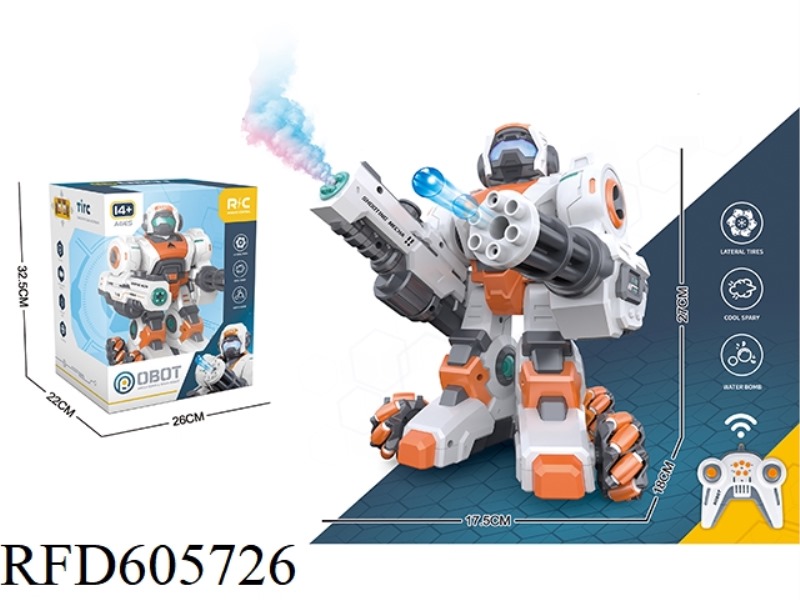 REMOTE SPRAY WATER BOMB ROBOT (SINGLE REMOTE CONTROL)