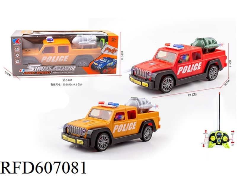 1:16 WRANGLER PICKUP FOUR-WAY REMOTE LIGHT POLICE CARS DO NOT INCLUDE ELECTRICITY
