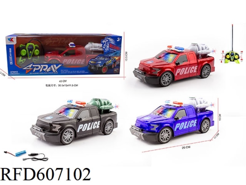 1:16F150 FORD PICKUP FOUR-WAY REMOTE LIGHT POLICE CAR WITH ELECTRICITY