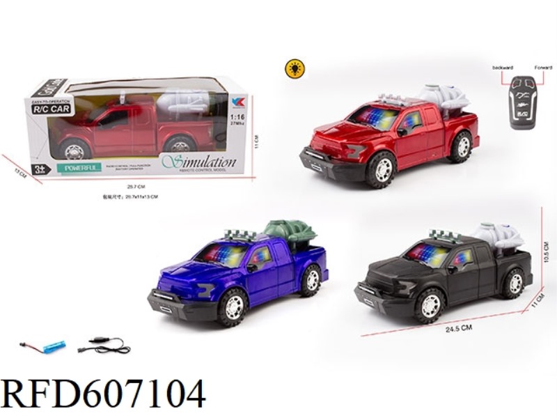 1:16F150 FORD RAPTOR 2-WAY REMOTE CONTROL WITH 3D LIGHTING SIMULATION CAR INCLUDES ELECTRICITY