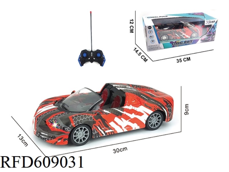 FOUR-WAY REMOTE CONTROL CONVERTIBLE BUGATTI WITH HEADLIGHTS