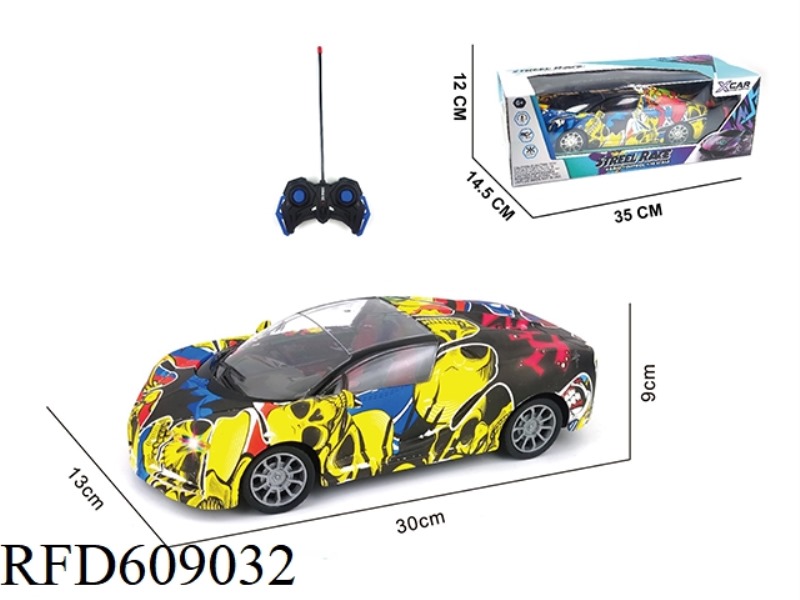 FOUR-WAY REMOTE CONTROL BUGATTI WITH HEADLIGHTS