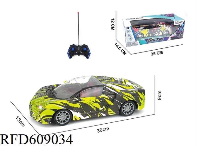 FOUR-WAY REMOTE CONTROL BUGATTI WITH HEADLIGHTS