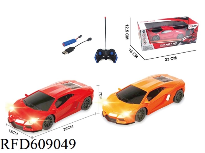 FOUR-WAY REMOTE CONTROL LAMBORGHINI WITH LIGHTS (INCLUDING ELECTRICITY)