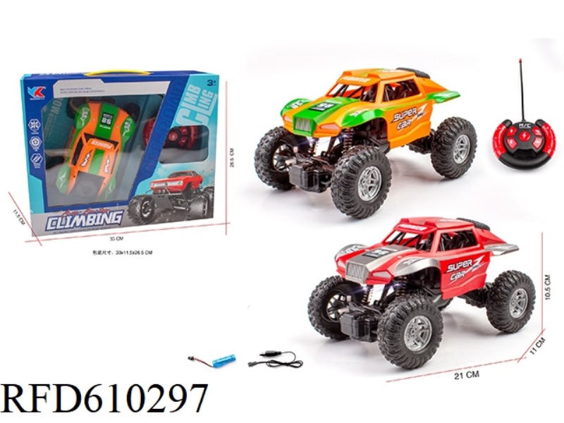 1:18 SHORT CARD RC CROSS COUNTRY CLIMBING FOUR-BELT FRONT LIGHT REMOTE CONTROL CAR INCLUDES ELECTRIC