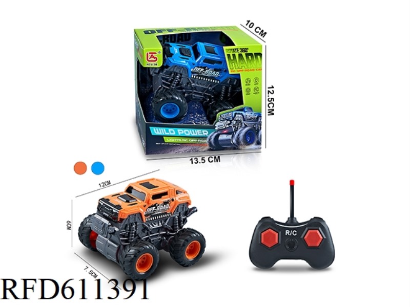REMOTE CONTROL STUNT BIG FOOT MONSTER PICKUP TRUCK (SIMULATED WITH LIGHTS)