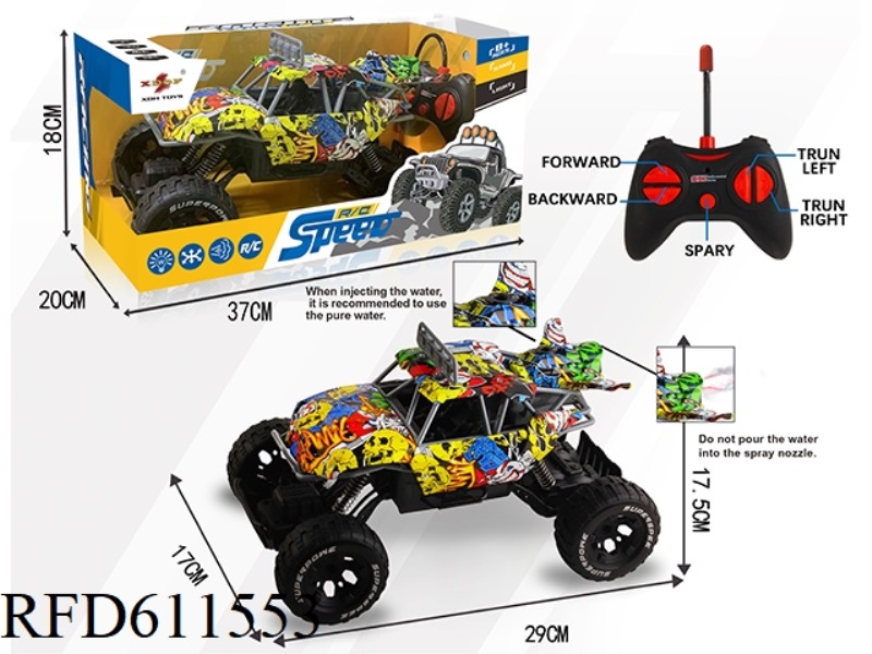 REMOTE CONTROL SPRAY BIG CLIMBING CAR 27 FREQUENCY (GRAFFITI) DOES NOT INCLUDE ELECTRICITY