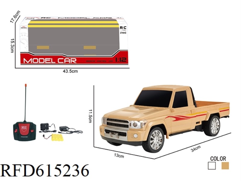 REMOTE CONTROL CAR 1:12 FOUR-WAY TWO-DOOR PICKUP TRUCK