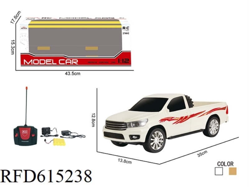REMOTE CONTROL CAR 1:12 FOUR-WAY NEW TWO-DOOR PICKUP TRUCK