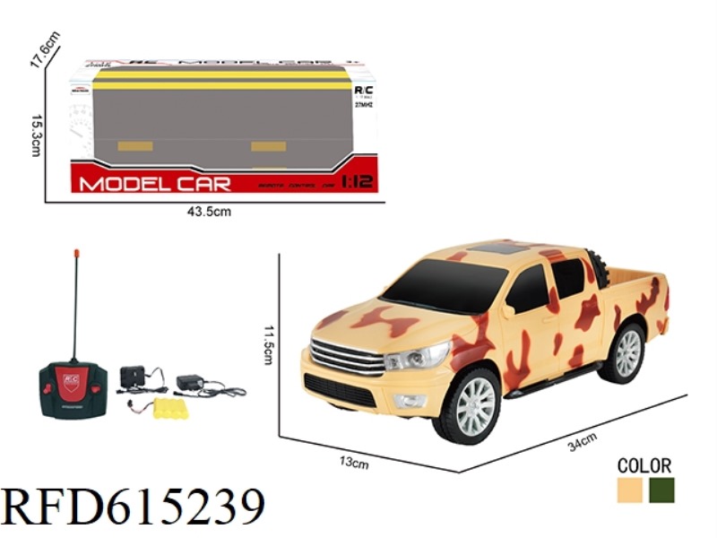 REMOTE CONTROL CAR 1:12 FOUR-WAY NEW FOUR-DOOR PICKUP TRUCK