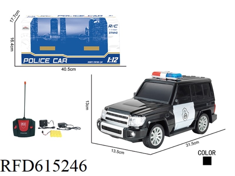 REMOTE CONTROL CAR 1:12 FOUR-WAY OFF-ROAD POLICE CAR