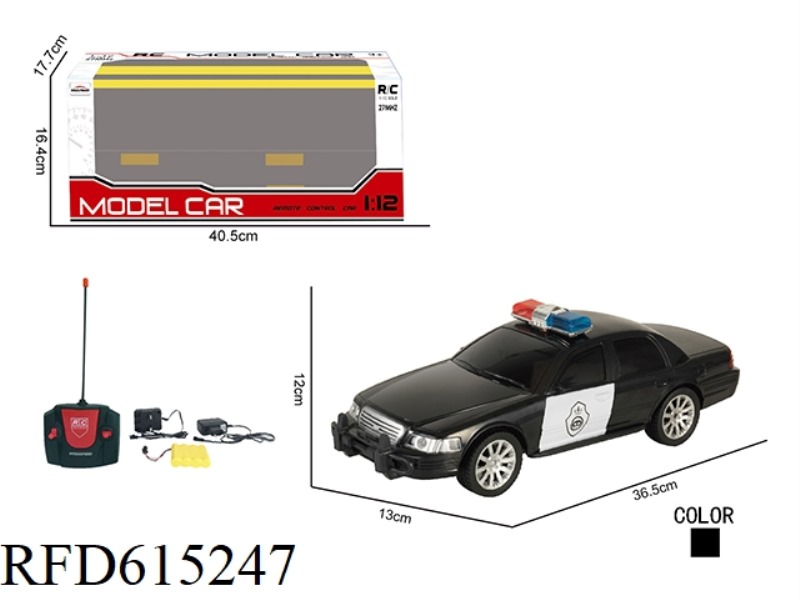 REMOTE CONTROL CAR 1:12 FOUR-WAY REMOTE CONTROL FORD POLICE CAR