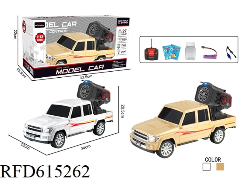 REMOTE CONTROL CAR 1:12 FOUR-WAY PICKUP TRUCK WITH BUBBLE CANNON