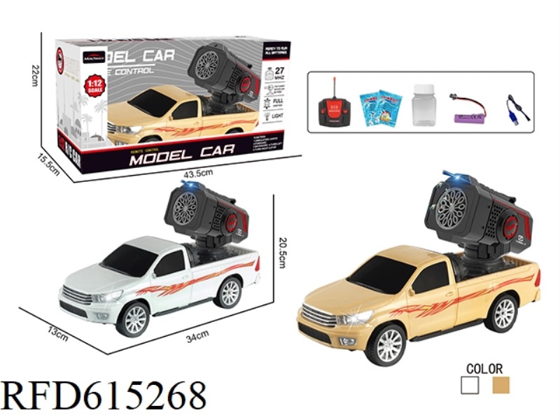 REMOTE CONTROL CAR 1:125-WAY PICKUP TRUCK WITH BUBBLE CANNON