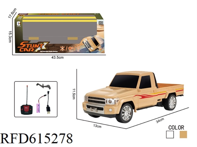 REMOTE CONTROL CAR 1:12 FOUR-WAY STUNT TWO-DOOR PICKUP TRUCK