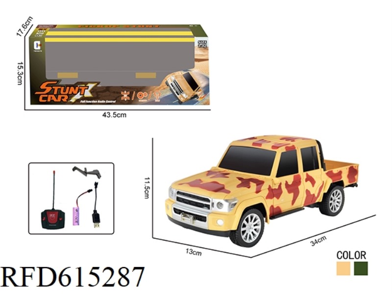 REMOTE CONTROL CAR 1:12 FOUR-WAY STUNT FOUR-DOOR PICKUP TRUCK