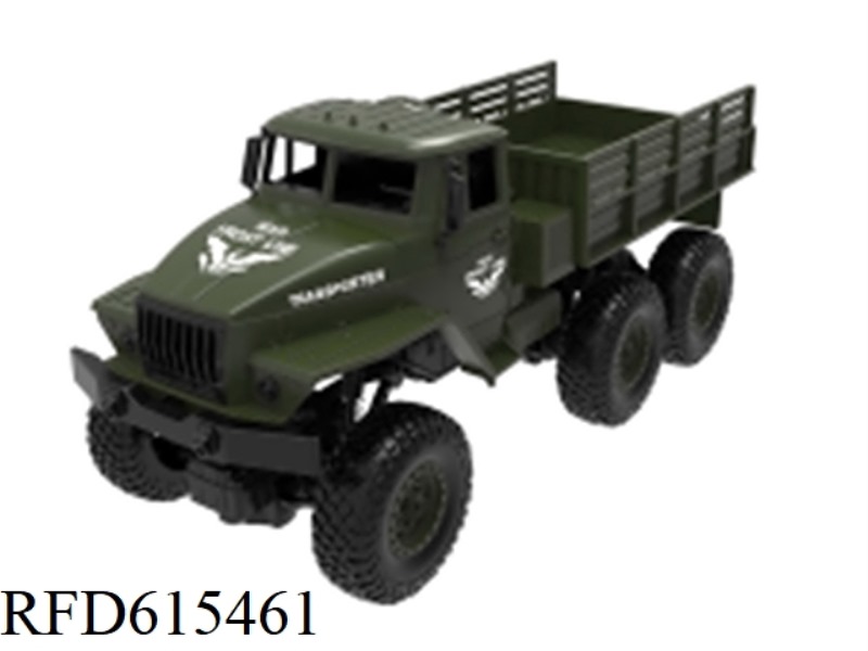 1: 18 REMOTE CONTROL 2.4G SIX WHEEL MILITARY TRUCK