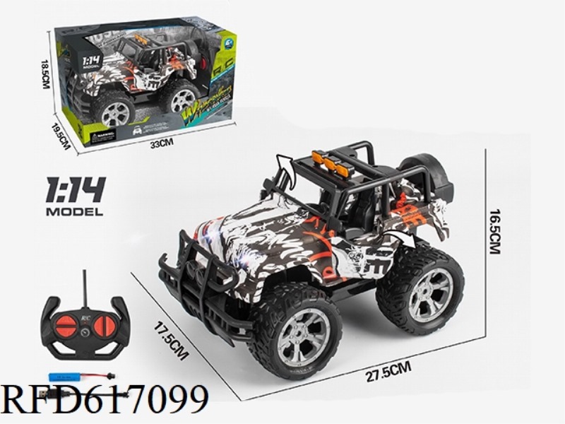 1:14 FOUR-WAY DOOR REMOTE CONTROL OFF-ROAD VEHICLE (GRAFFITI VERSION)