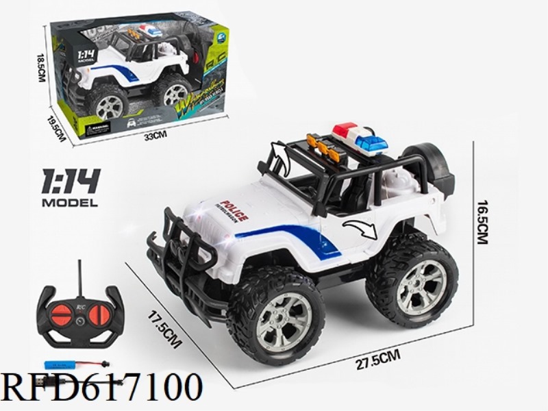 1:14 FOUR-WAY DOOR REMOTE CONTROL OFF-ROAD VEHICLE (POLICE CAR VERSION)