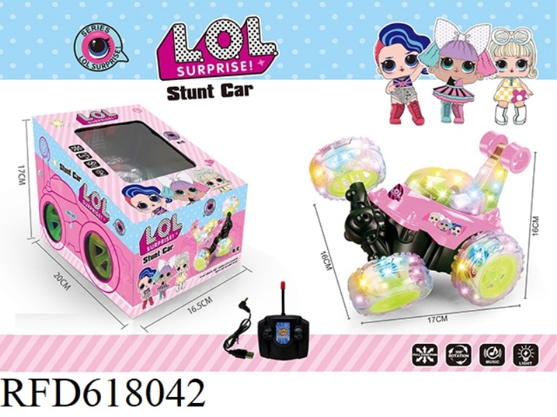 LOL SURPRISE DOLL REMOTE CONTROL STUNT DUMP CAR USB CHARGING