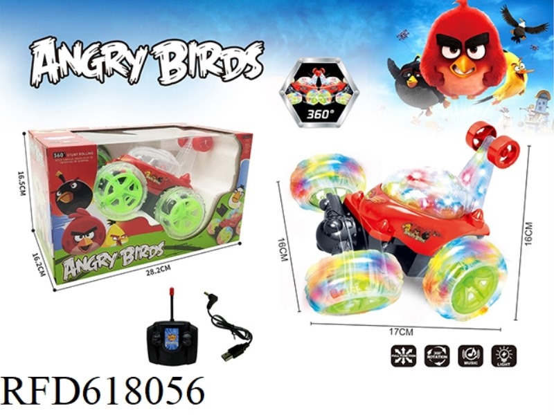 ANGRY BIRDS REMOTE STUNT DUMP CAR USB CHARGING