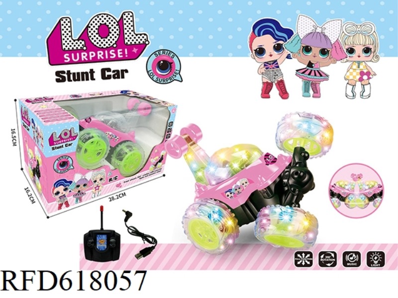 LOL SURPRISE DOLL REMOTE CONTROL STUNT DUMP CAR USB CHARGING