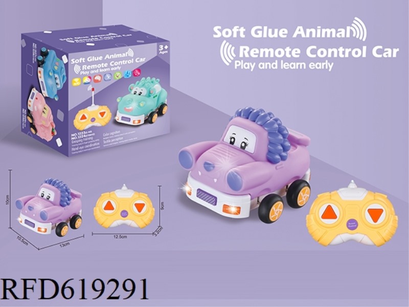 SOFT RUBBER 2.4G REMOTE CONTROL VINYL CARTOON CAR (WITH LIGHTING AND MUSIC) (EXCLUDING ELECTRICITY)