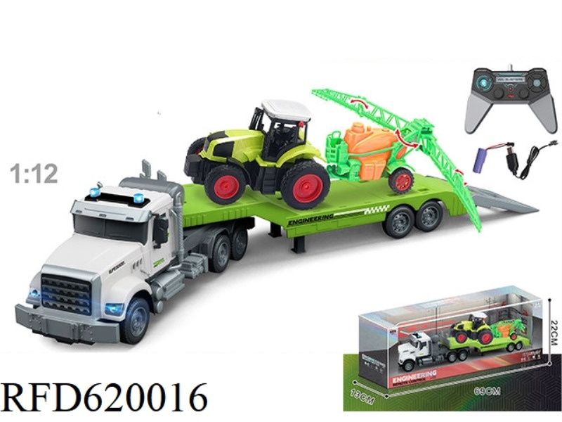 1:12 MULTI-FUNCTION 4-WAY REMOTE CONTROL TRUCK TOWING FARMER'S CAR, INCLUDING ELECTRICITY