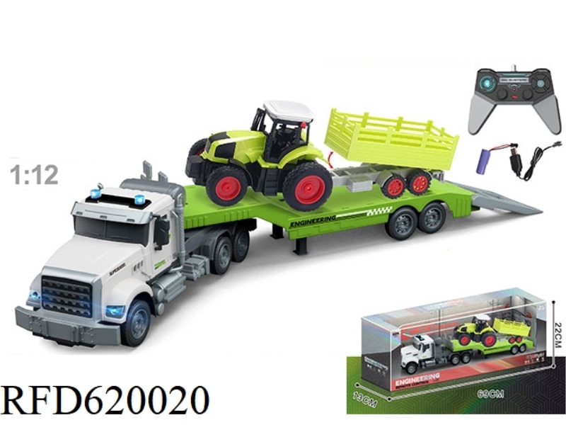 1:12 MULTI-FUNCTION 4-WAY REMOTE CONTROL TRUCK TOWING FARMER'S CAR, INCLUDING ELECTRICITY