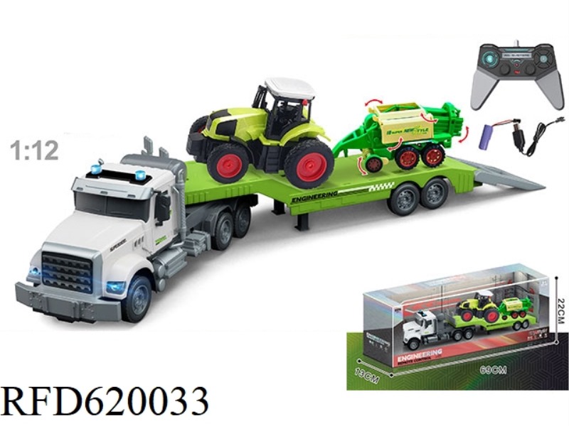 1:12 MULTI-FUNCTION 4-WAY REMOTE CONTROL TRUCK TOWING FARMER'S CAR, INCLUDING ELECTRICITY