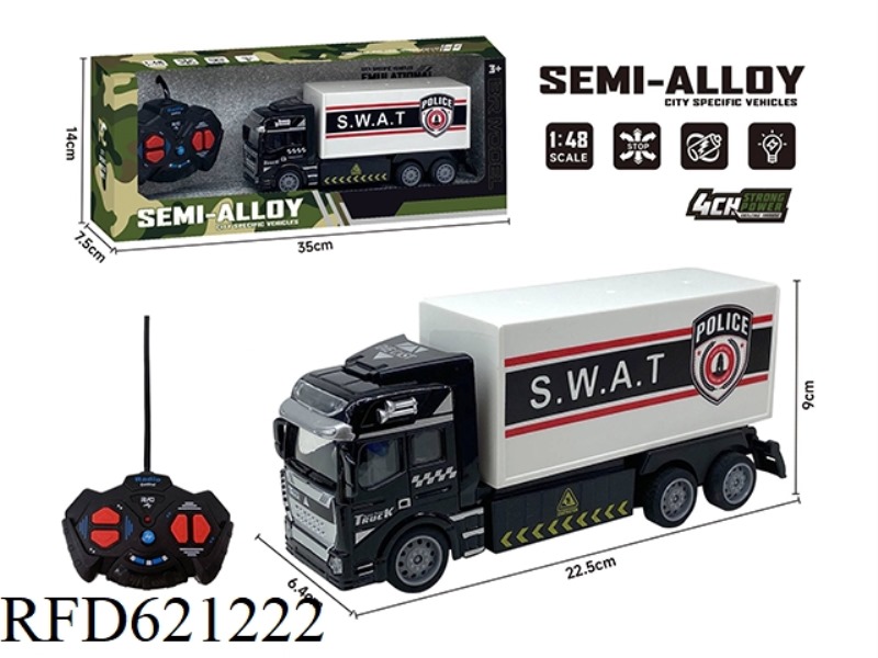 FOUR-WAY REMOTE CONTROL ALLOY TRACTOR (POLICE CAR)
