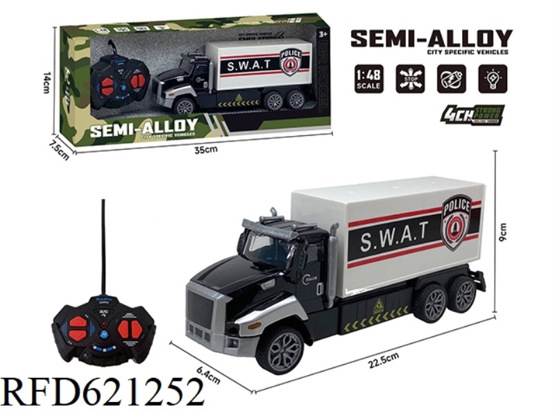 FOUR-WAY REMOTE CONTROL ALLOY TRACTOR (POLICE CAR)