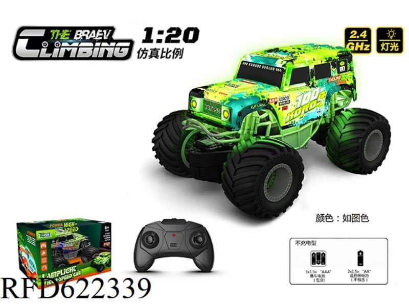 1:20 BLISTER JEEP LIGHT BIGFOOT CLIMBING CAR