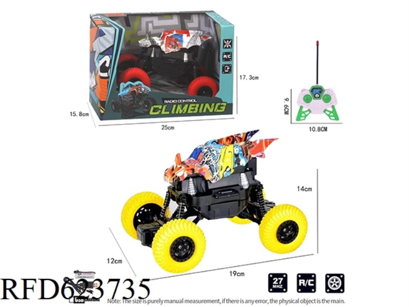 1:20 FOUR-WAY REMOTE CONTROL CROSS-COUNTRY CLIMBING 4-WHEEL 3-HORNED DRAGON CAR MODEL