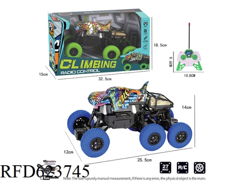 1:16 FOUR-WAY REMOTE CONTROL CROSS-COUNTRY CLIMBING 6-WHEEL WHALE CAR MODEL