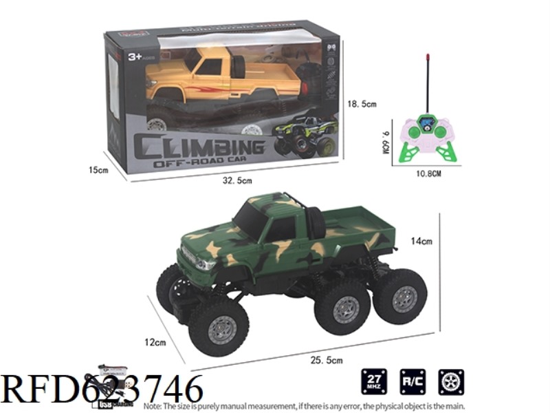 1:16 FOUR-WAY REMOTE CONTROL CROSS-COUNTRY CLIMBING 6-WHEEL PICKUP TRUCK MODEL