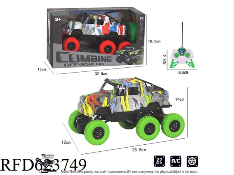 1:16 FOUR-WAY REMOTE CONTROL CROSS-COUNTRY CLIMBING 6-WHEEL BIG G CAR MODEL
