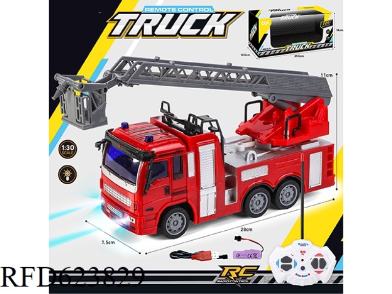 1:30 FOUR LIGHT FIRE LADDER TRUCK