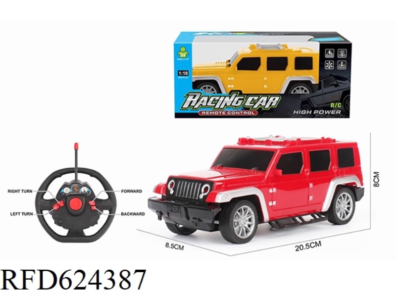 1:18 FOUR-WAY REMOTE CONTROL CAR WRANGLER WITHOUT ELECTRIC STEERING WHEEL