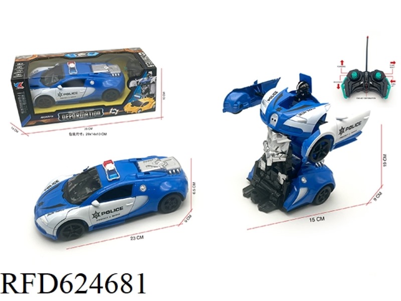 1:18 BUGATTI TRANSFORMER REMOTE CONTROL POLICE CAR DOES NOT INCLUDE ELECTRICITY