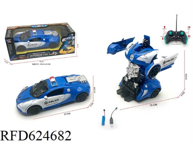 1:18 EIGHT TONG BUGATTI TRANSFORMER REMOTE CONTROL POLICE CAR PACKAGE ELECTRICITY