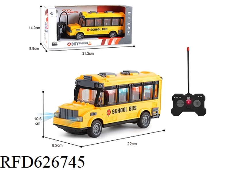 1: 2827MHZ REMOTE CONTROL 4 -WAY SCHOOL BUS, WITH LIGHT (NOT PACKING)