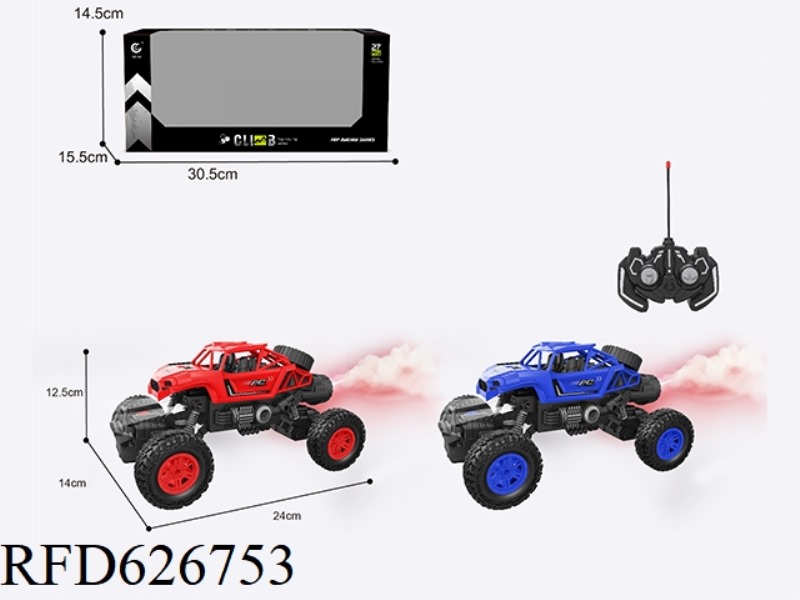 1: 1627MHZ REMOTE CONTROL 6 -WAY SKELETON POLICE CAR CLIMBING CAR (NOT PACKING)