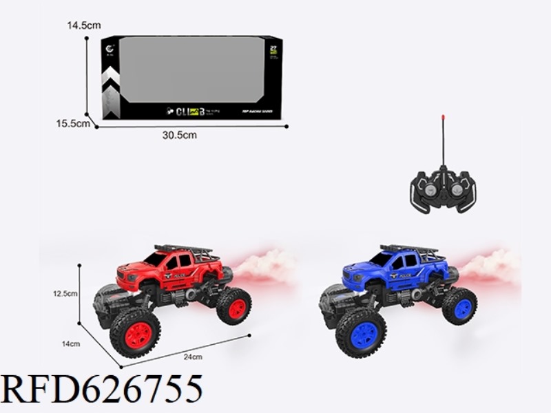 1: 1627MHZ REMOTE CONTROL 6 -WAY PICKUP POLICE CAR CLIMBING (NOT CHARTERED)
