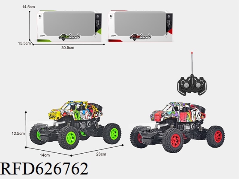 1: 1627MHZ REMOTE CONTROL 5 -WAY SKELETON GRAFFITI CLIMBING (NOT CHARGED)
