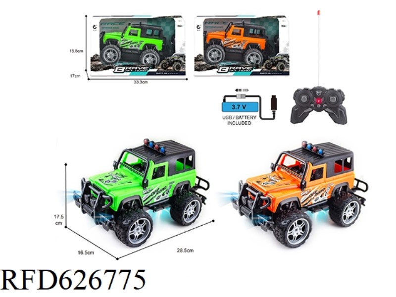 1: 1427MHZ REMOTE CONTROL 4 -WAY TIGER OFF -ROAD CAR RACING, WITH LIGHT (CHARGING)