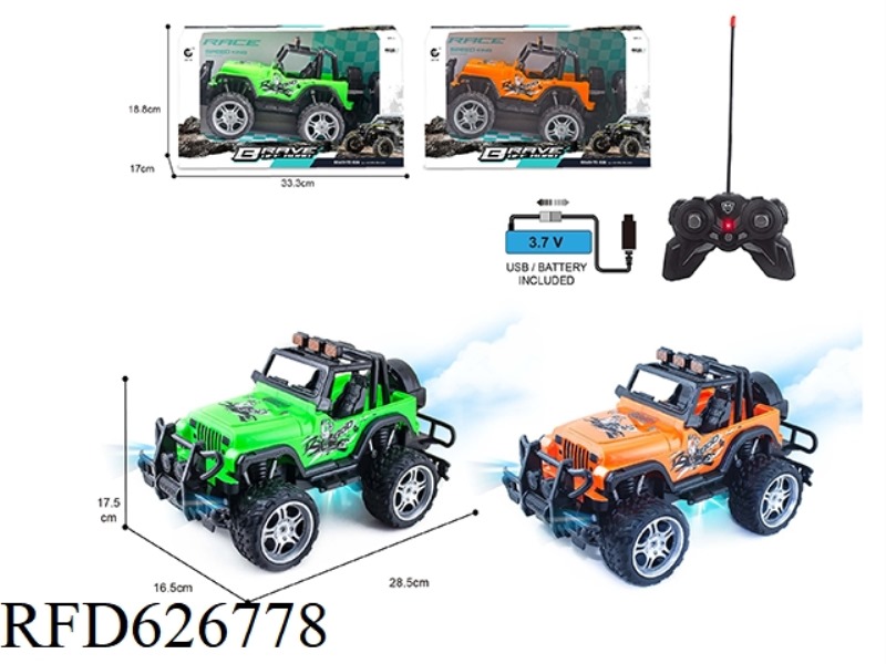 1: 1427MHZ REMOTE CONTROL 6 TWO TWO JEEP WRANGLER CONVERTIBLE CROSS -COUNTRY VEHICLE RACING (POWER E