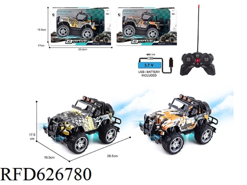 1: 1427MHZ REMOTE CONTROL 6 -WAY GYPLING WRANGLER CONVERTIBLE CROSS -NOODLE GRAFFITI RACING (POWER E