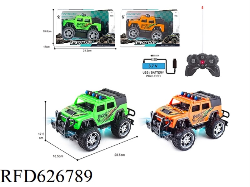 1: 1427MHZ REMOTE CONTROL 4 -WAY HUMMER ALLOT OFF -ROAD CAR RACING, WITH LIGHT (CHARGING)
