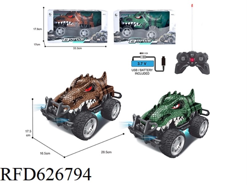 1: 1427MHZ REMOTE CONTROL 4 -WAY DINOSAUR OFF -ROAD VEHICLE, WITH LIGHT (PACKAGING)